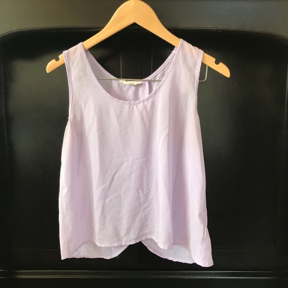 Flowy sheer lavender tank top - Picture 1 of 3